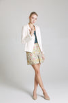 Satin Moto Jacket | Pearl Embellishment