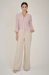 Pleated Blouse in Blush