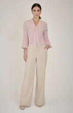 Pleated Blouse in Blush