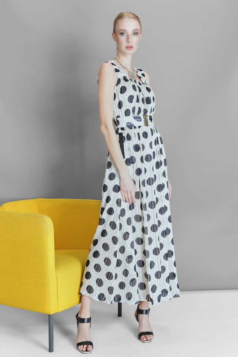 Melanie Dress | Polka Dot Black & White