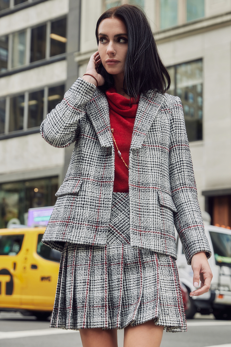 Tartan skirt high clearance street