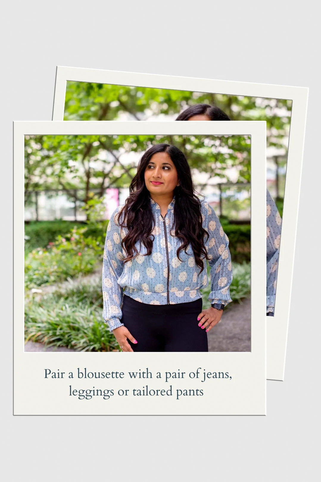 Blousette | Powder Blue Polka Dots